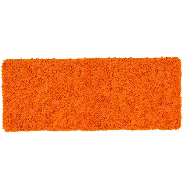 Lavish Home Shag Orange 24 in. x 60 in. Memory Foam Bath Mat