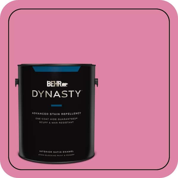 BEHR DYNASTY 1 gal. Home Decorators Collection #HDC-MD-10A Sweet Chrysanthemum Satin Enamel Interior Stain-Blocking Paint and Primer