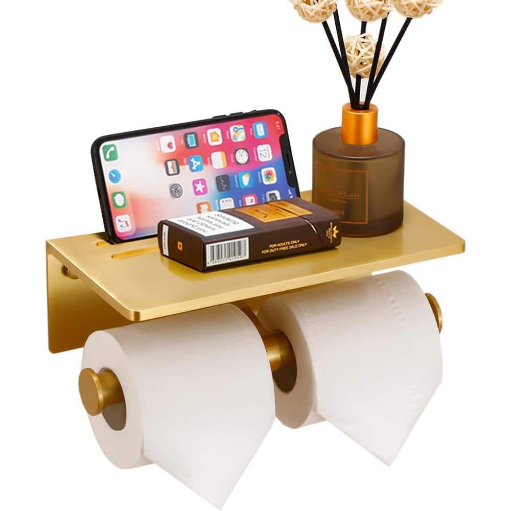 Smarthome Double Toilet Paper Holder with Shelf, Commercial Toilet ...
