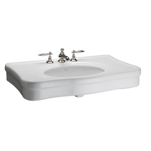 Barclay Products Versailles 36 in. Console Sink Basin in White