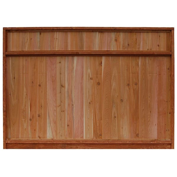 Signature Development 6 ft. H x 8 ft. W Western Red Cedar Solid Top Fence Panel