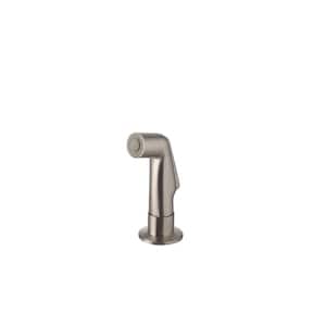 Single-Handle Decorative Kitchen Faucet with Side Sprayer in Stainless Steel