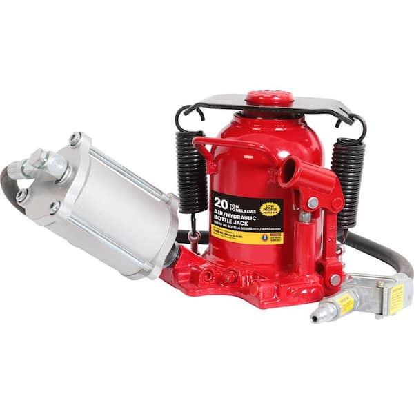 Big Red 20-Ton Low-Profile Welded Air Pneumatic Bottle Jack