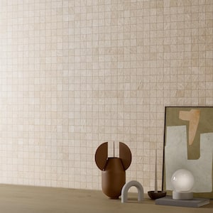 Monolith Crema Beige 11.81 in. x 11.81 in. Matte Porcelain Mosaic Floor and Wall Tile (0.96 Sq. Ft./Each)