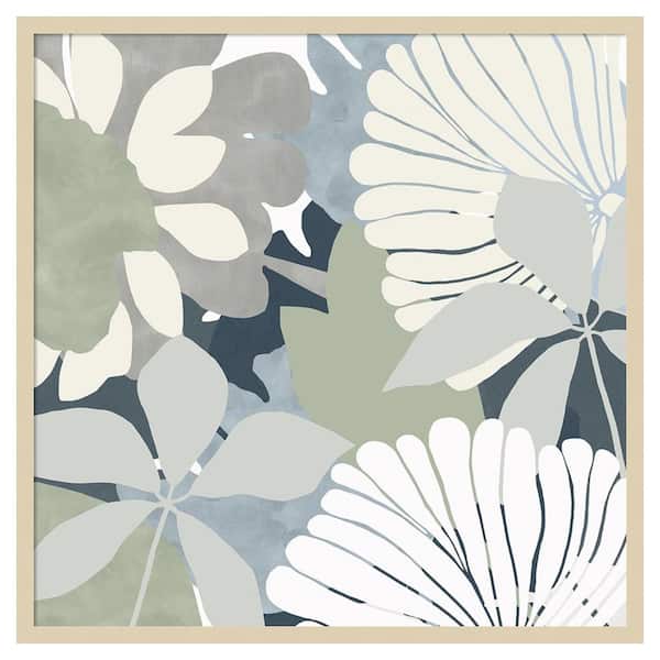 Amanti Art Big Retro Flowers II by Flora Kouta 1 Piece Framed Giclee Abstract Art Print 33 in. x 33 in.