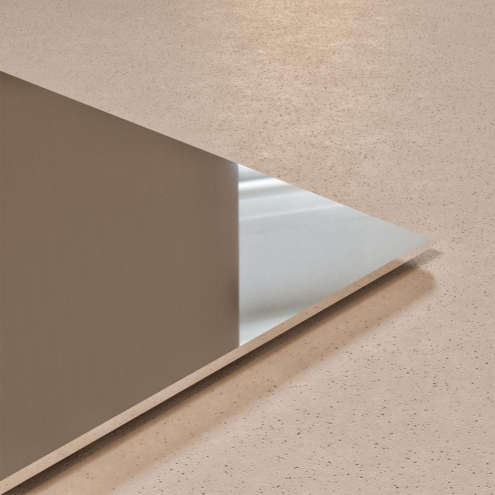 Sleek 48" Frameless Rectangular Silvered Wall Mirror