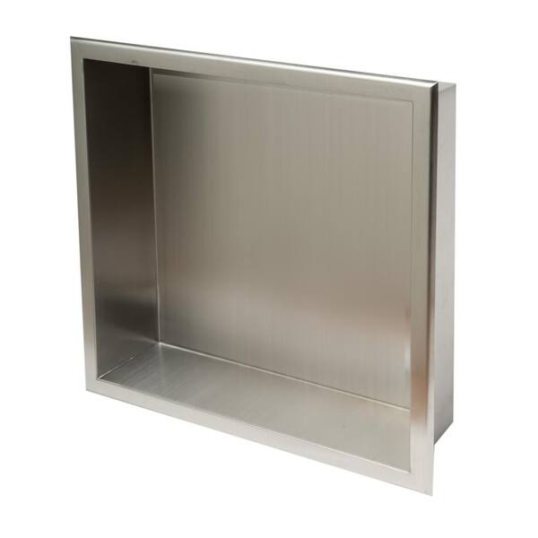 16 in. x 16 in. x 4 in. Niche in Polished Stainless Steel 16 in. x 16 in. x 4 in. Niche in Polished Stainless Steel