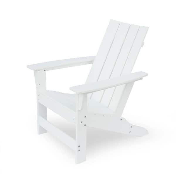 Unbranded White Outdoor Adirondack Chair Water Resistant Easy to Clean