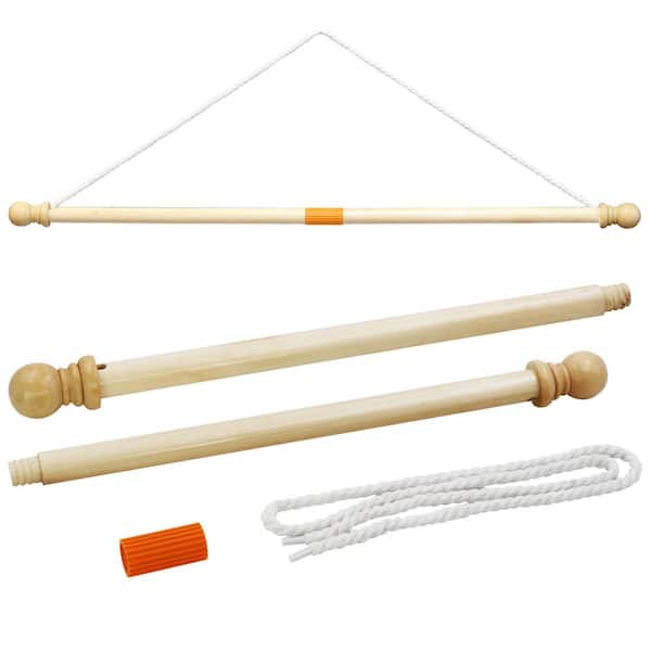 Anley 2 9 Ft Wooden Banner Pole, Wooden Hangers Sports Direct