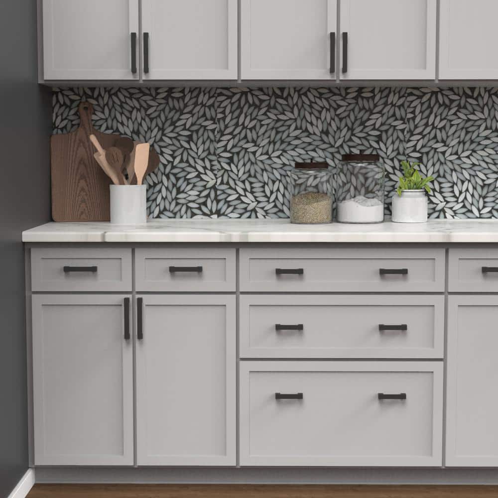 Matte Black Aluminum Modern Bar Pulls with Mounting Hardware, 5-1/16"