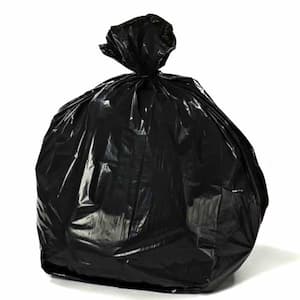 12-16 Gal. Black Trash Bags on Rolls (Total of 500 Bags)