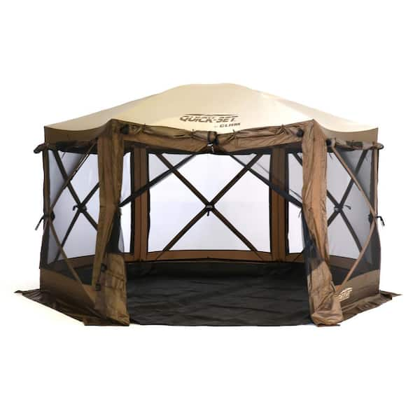 Clam Quick Set Pavilion Camper 12.5 ft. x 12.5 ft. Outdoor Gazebo Canopy Shelter Tent CLAM PV CMPR 12876 The Home Depot