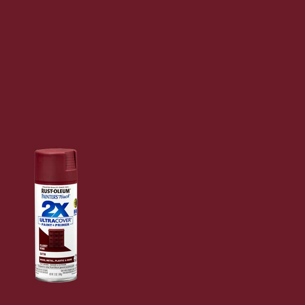 Rullesten skræmmende skærm Rust-Oleum Painter's Touch 2X 12 oz. Satin Claret Wine General Purpose  Spray Paint 334062 - The Home Depot