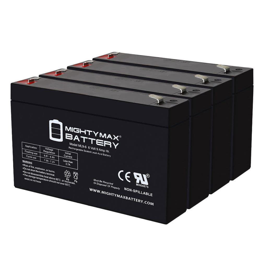 6V, 9Ah, AGM, F2 Terminal, Replacement Battery Compatible with CyberPower OR1000LCDRM1U - 4 Pack price history on PriceWatchPro