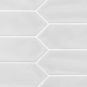 Gloss White 3 in. x 12 in. Ceramic Picket Wall Tile (9.33 sq. ft./Case)