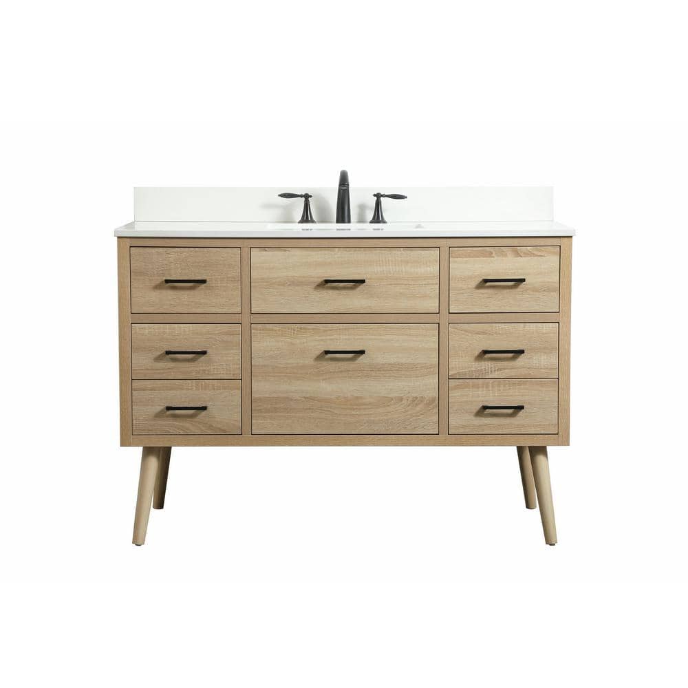 Simply Living 48 in. W x 22 in. D x 33.5 in. H Bath Vanity in Mango Wood wi