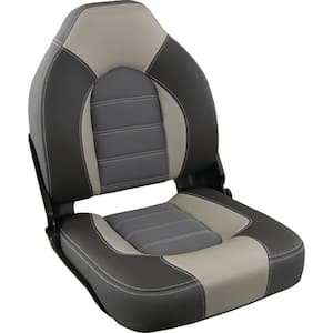 Skipper Premium High Back Fold Down Seat, Charcoal/Gray