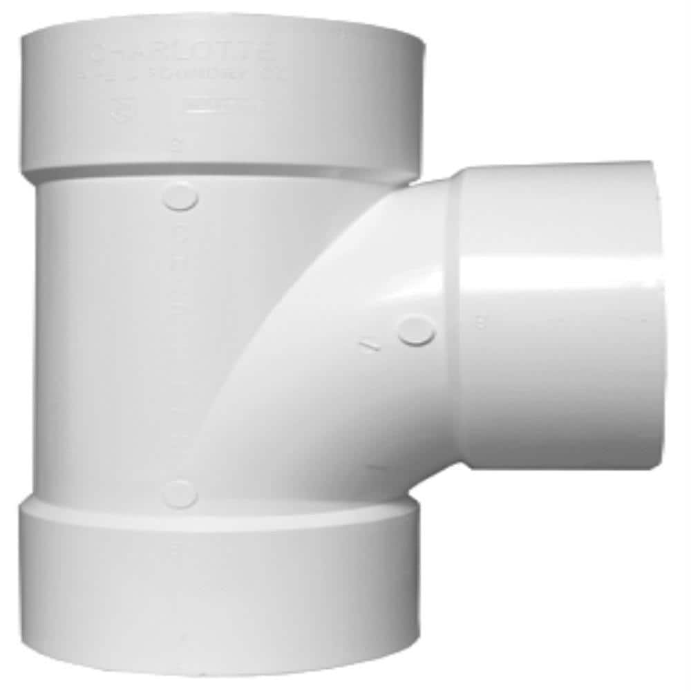 Charlotte Pipe 6 in. PVC DWV Sanitary Tee PVC 00400 1600 - The
