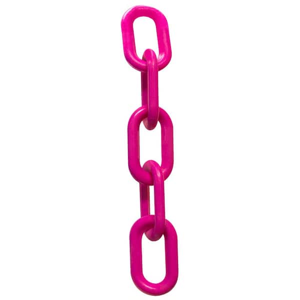 Mr. Chain 2 in. (#8 mm to 51 mm) x 50 ft. Plastic Chain in Magenta