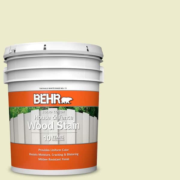 BEHR 5 gal. #P360-2 Iced Green Apple Solid Color House and Fence Exterior Wood Stain