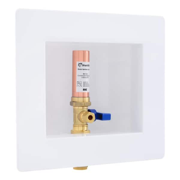 1/2 in. Push-to-Connect Brass Ice Maker Outlet Box with Water Hammer Arrestor