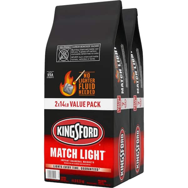 Kingsford 14 lbs. Match Light Instant BBQ Smoker Charcoal Grilling (2-Pack) 4460032160 - The Home Depot
