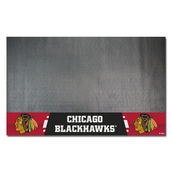 FANMATS Chicago Blackhawks 26 in. x 42 in. Grill Mat