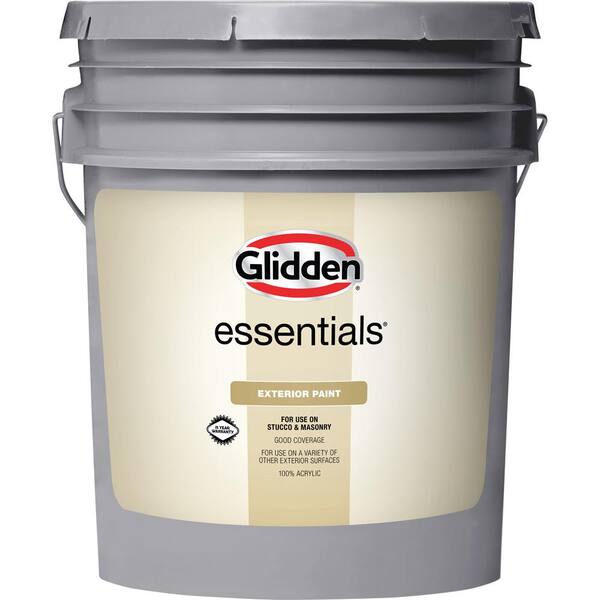 Glidden Fundamentals Interior Paint Heavy Cream / Beige, Flat, 5 Gallons 