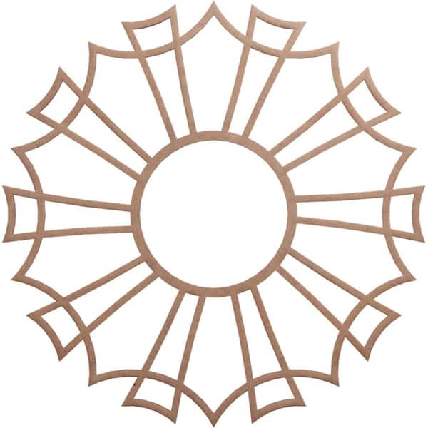 Ekena Millwork 26 in. x 9.125 in. x 0.25 in. Wood Medallion Moulding