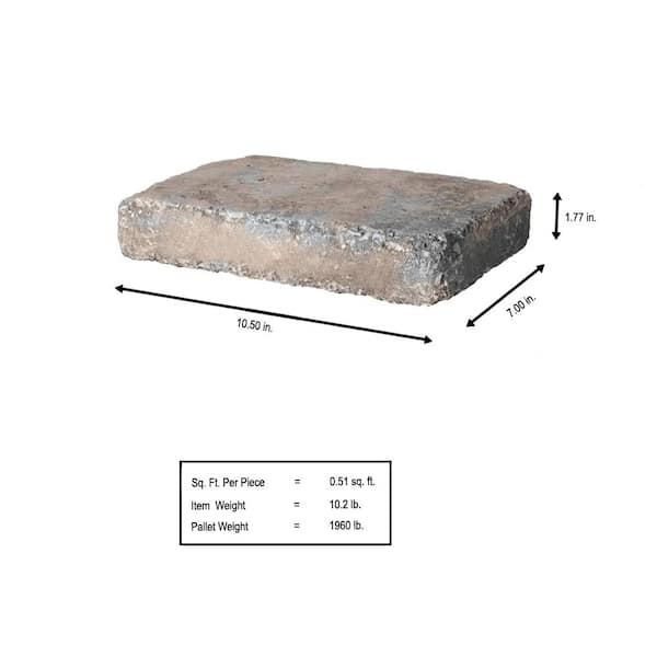 Pavestone RumbleStone Rec 10.5 in. x 7 in. x 1.75 in. Yukon Concrete Paver (192 Pcs. / 98 Sq. ft. / Pallet)