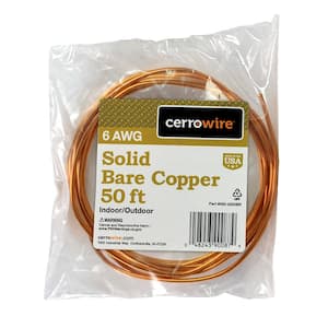 50 ft. 6-Gauge Solid SD Bare Copper Grounding Wire