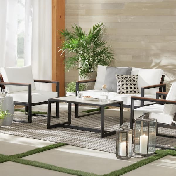 hampton bay aluminum patio set