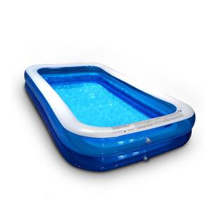 Inflatable Pool for Adults Kids Family Kiddie Swimming Pool Blow Up Rectang... 