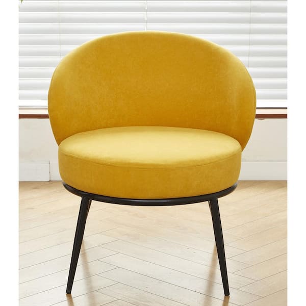 US Pride Furniture Pride Mustard Yellow Velvet Arm Chair