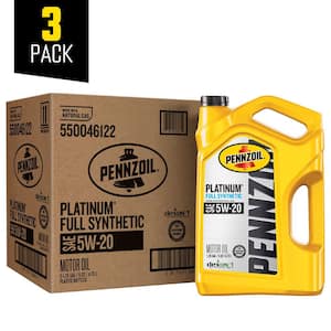 5 qt. Pennzoil Platinum SAE 5W-20 Full Synthetic Motor Oil (Case of 3)