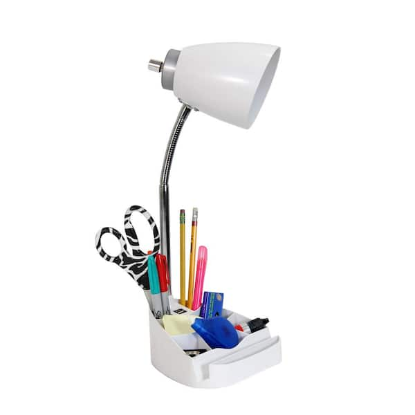 LimeLights 18.5 in. Gooseneck Organizer Desk Lamp with iPad Tablet Stand  Book Holder, Pink LD1002-PNK - The Home Depot