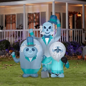 6 Ft. Tall Halloween Airblown-Haunted Mansion Hitchhiking Ghosts-Scene-Disney