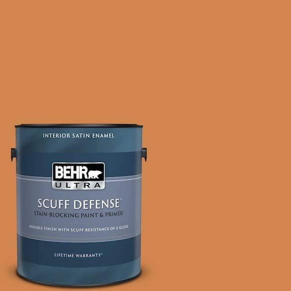 BEHR ULTRA 1 gal. #PPU3-03 Flaming Torch Extra Durable Satin Enamel Interior Paint & Primer