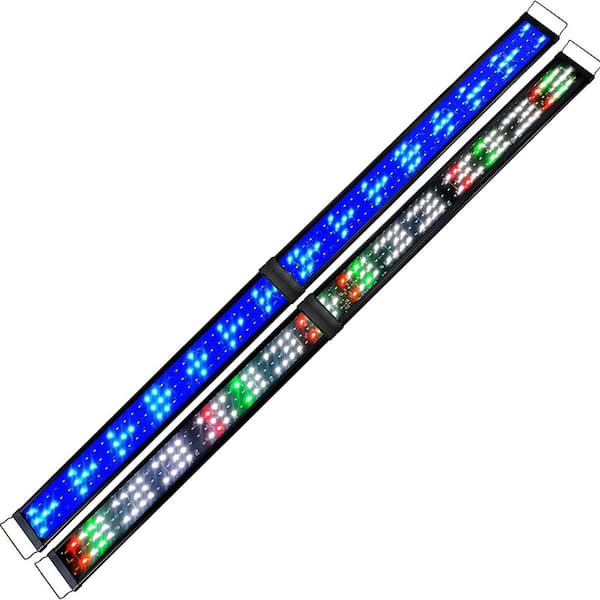 Upgraded Multi-Color Remote Control LED Aquarium Hood Lamp 72-84 in. for Freshwater Marine Plant Fish Tank Decorations