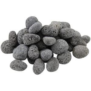 0.4 cu. ft. 1 in. 30 lbs. Black Lava Pebbles
