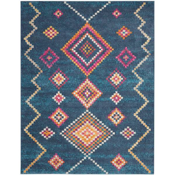 Nourison Passion Navy 7 ft. x 10 ft. Geometric Transitional Area Rug
