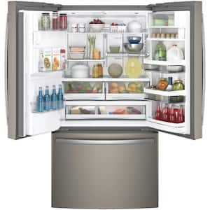 Profile 22.1 cu. ft. French Door Refrigerator with Hands-Free Autofill in Fingerprint Resistant Slate, Counter Depth