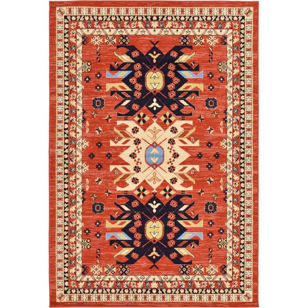 Taftan Oasis Terracotta 6' 0 x 9' 0 Area Rug -  Unique Loom, 3128719