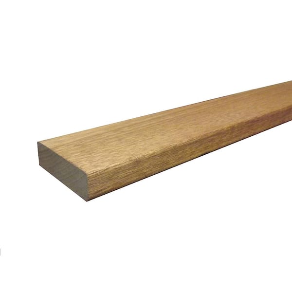 Unbranded 5/4 in. x 4 in. x 12 ft. Dark Red Meranti Hardwood Decking Board