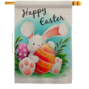 28 in. x 40 in. Easter Bunny Spring House Flag Double-Sided Decorative Vertical Flags