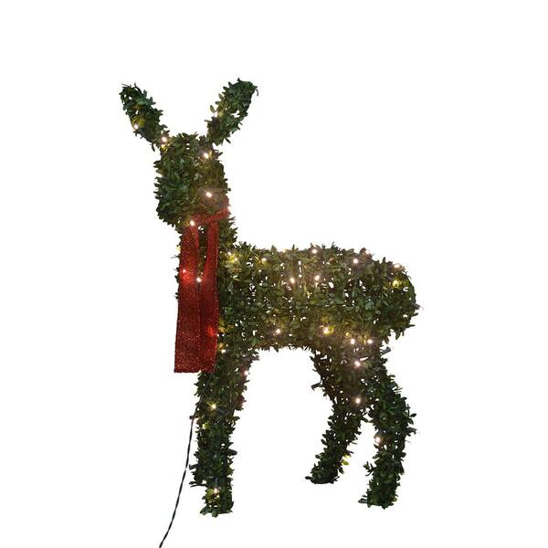Product Works 36 in. Topiary Fawn, with 80 Lights Knock Down