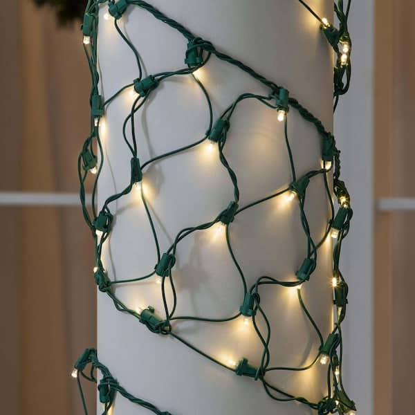 150 Count Warm White Ribbon Concave LED Net Lights