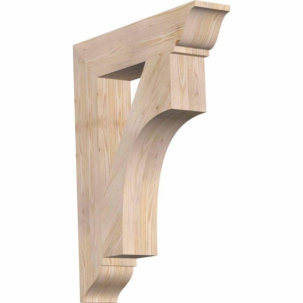 Ekena Millwork 5.5 in. x 36 in. x 28 in. Douglas Fir Westlake Traditional Smooth Corbel