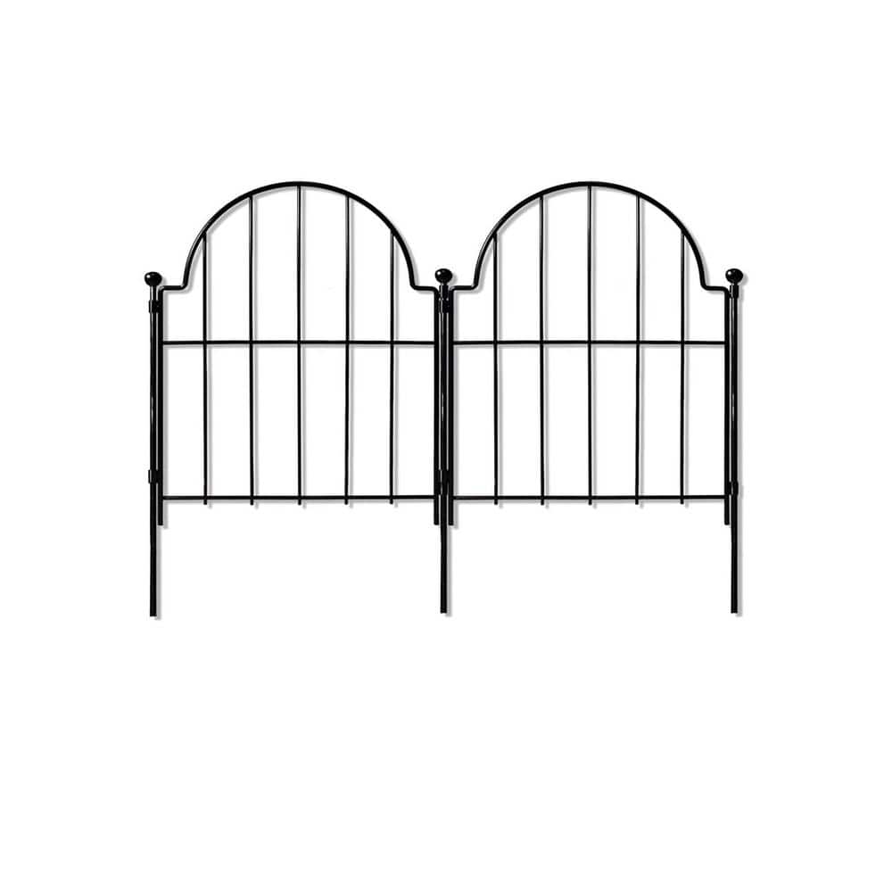 "13.2"" x 22"" H Black Metal Arched Rustproof Metal No-Dig Garden Fence, Animal Barrier, Outdoor Yard Decor. 10-pack" price history on PriceWatchPro