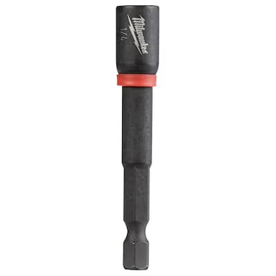 SHOCKWAVE Impact Duty 1/4 in. x 2-9/16 in. Alloy Steel Magnetic Nut Driver (1-Pack)